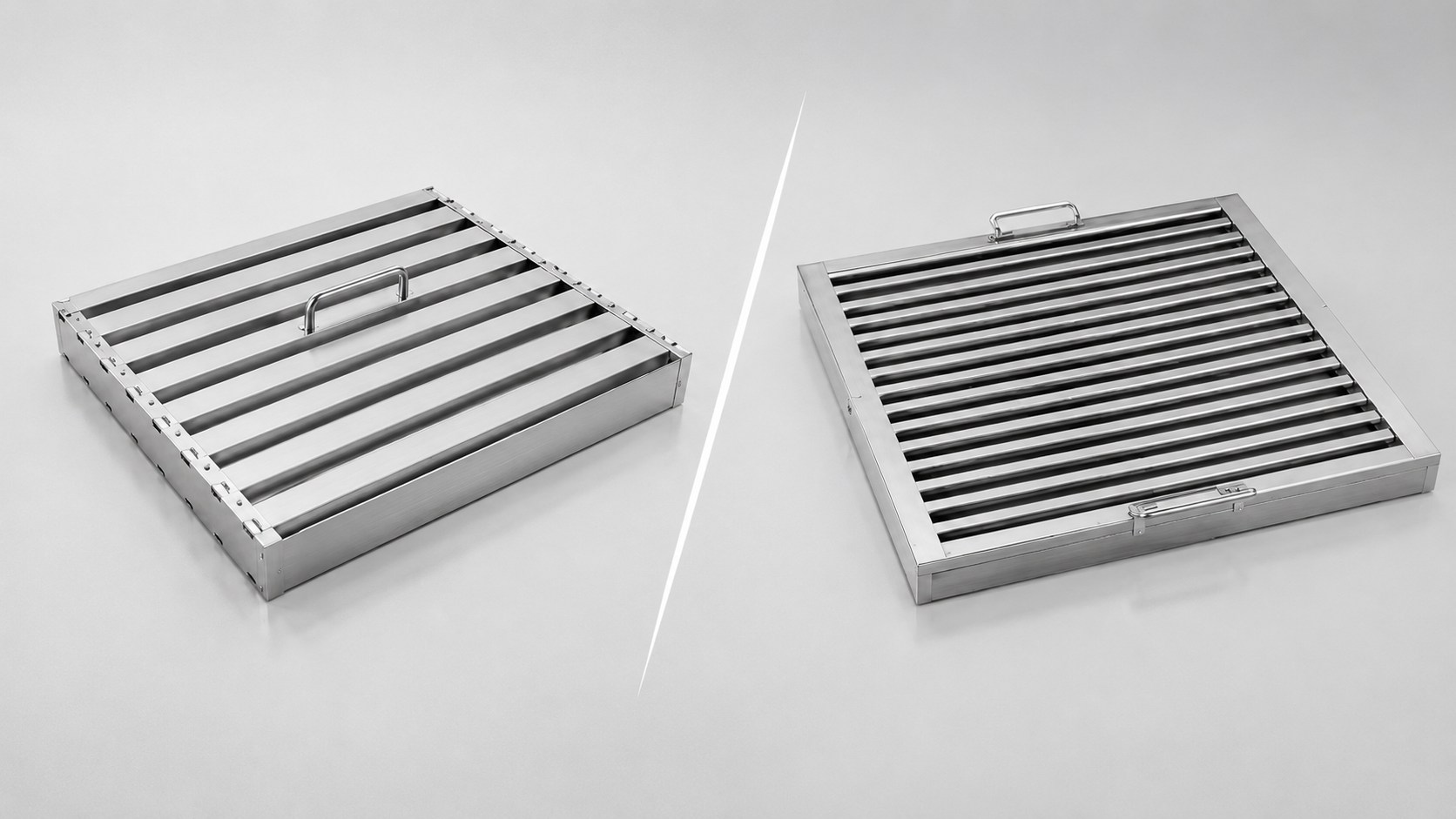 Stainless steel grease filter quality inspection